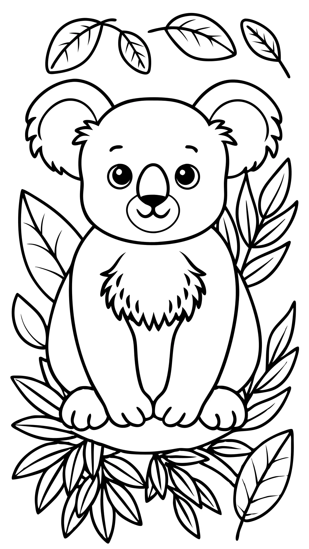 páginas para colorear de koala